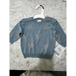 NWT Size 3-6 Months Disney Baby Unisex Mickey Mouse Crewneck Sweater, Blue‎